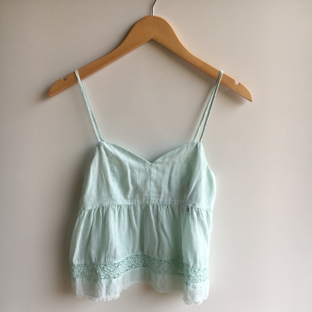 Aerie pastel green Babydoll Tank Top